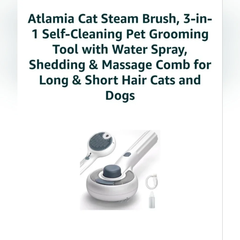Altamia cat and dog steam brush 3 in 1 self cleaning pet grooming